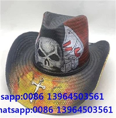 Topi Anyaman Jerami Koboi Barat Lelaki