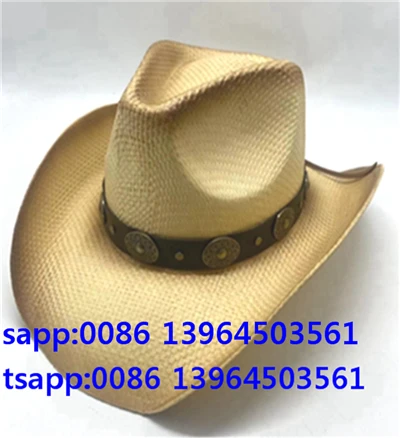 Topi Jerami Topi Musim Panas Lelaki Barat Wanita