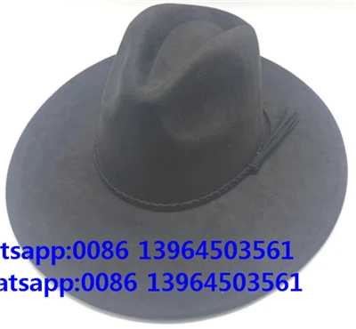 Topi Hitam Fedora Bulu Penternak Topi Koboi