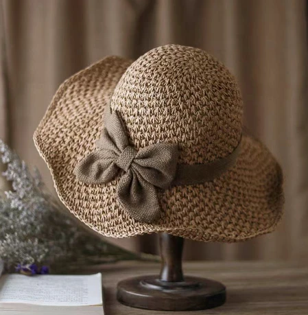 Topi Jerami Warna Coklat Untuk Wanita