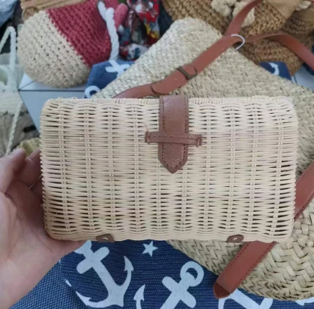 Beg Petang Anyaman Tangan Rotan Kecil