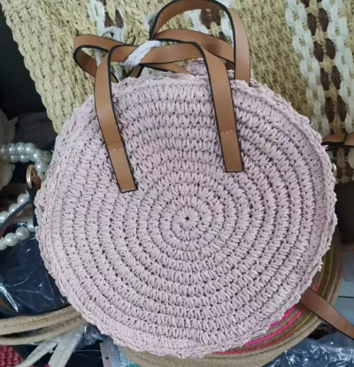 Beg Bahu Perempuan Kecil Bulat Merah Jambu