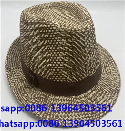 Topi Jerami Boho Brim Pendek Lelaki
