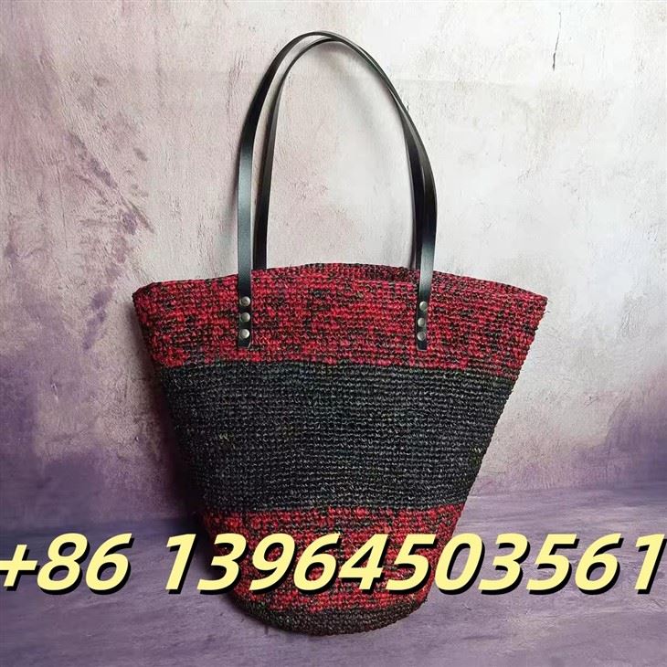 Beg musim panas pantai bahu raffia