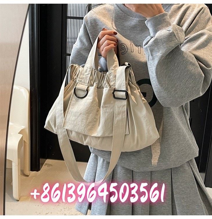Kain Nylon Fabric Beg Beige