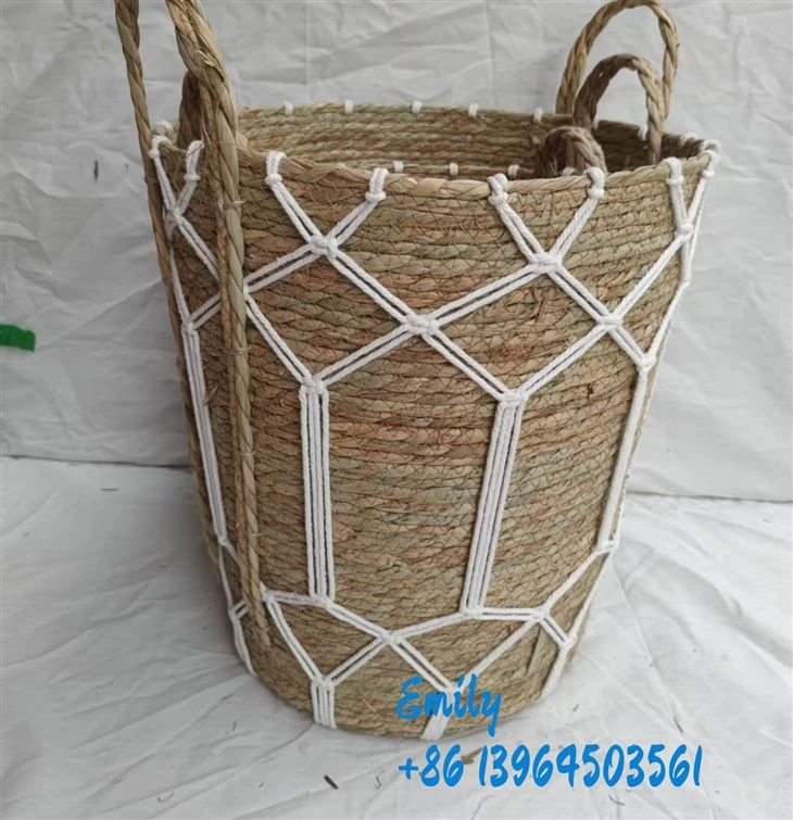Bakul penyimpanan tenunan bulat