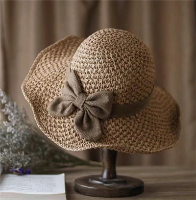 Topi Jerami Warna Coklat Untuk Wanita