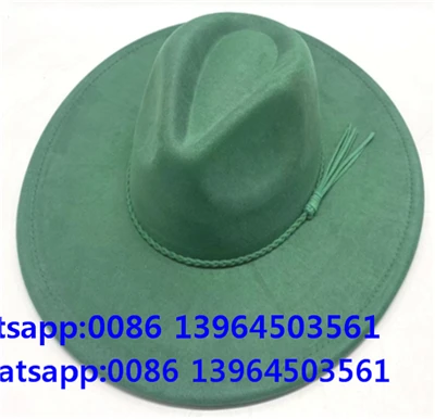 Topi Fedora Fancy Hijau Dengan Perlindungan Matahari