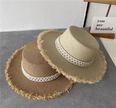 Topi Matahari Wanita Tenunan Tangan Mutiara