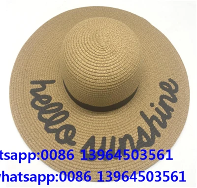 Topi Wanita Percutian Brim Besar Sulaman
