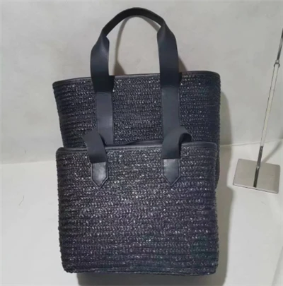 Beg Wanita Anyaman Gandum Hitam Satu Set