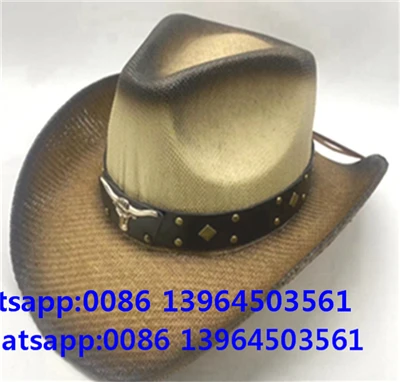 Topi Kaku Jerami Kertas Retro Untuk Lelaki