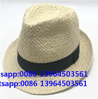 Topi Musim Panas Krim Tenunan Kertas Buatan Tangan