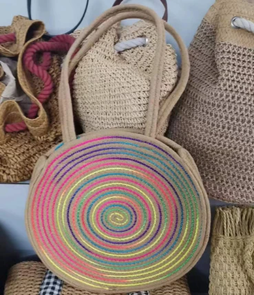 Beg Wanita Berjahit Tali Kapas Berbilang Warna