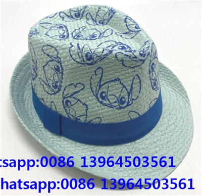 Topi Musim Panas Jerami Bernafas Lelaki Biru