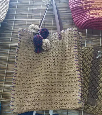 Beg Tote Wanita Musim Panas Kertas Crochet