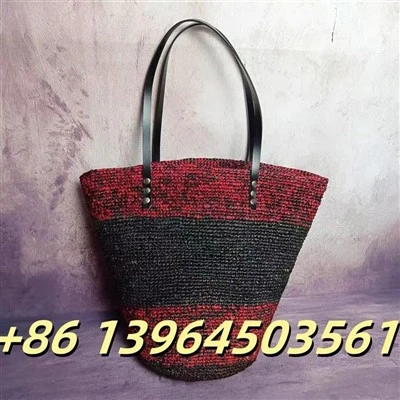 Beg musim panas pantai bahu raffia
