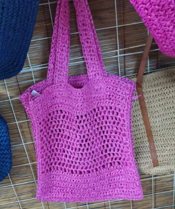 Beg Wanita Kertas Kait Tersuai Merah Jambu Dengan Logo