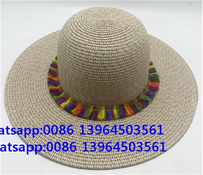 Topi Lelaki Jerami Buatan Tangan Berongga