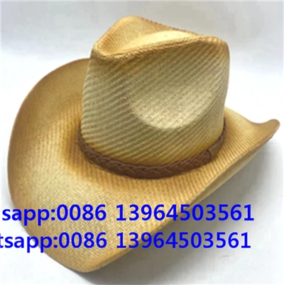 Jerami Topi Matahari Untuk Lelaki Koboi Kertas Topi