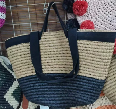 Pita kapas hitam beg pantai wanita besar