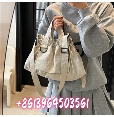 Kain Nylon Fabric Beg Beige