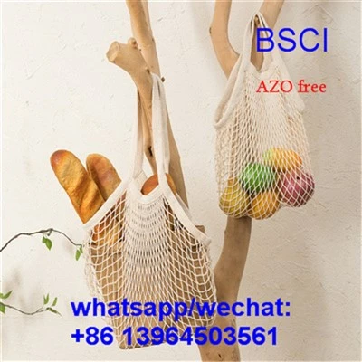 Beg Sayuran Tote Beli-Belah Kapas Tali Organik