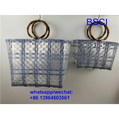 Beg Bakul Plastik Tenun